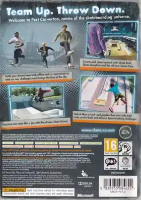 Skate 3 (USA) box cover back